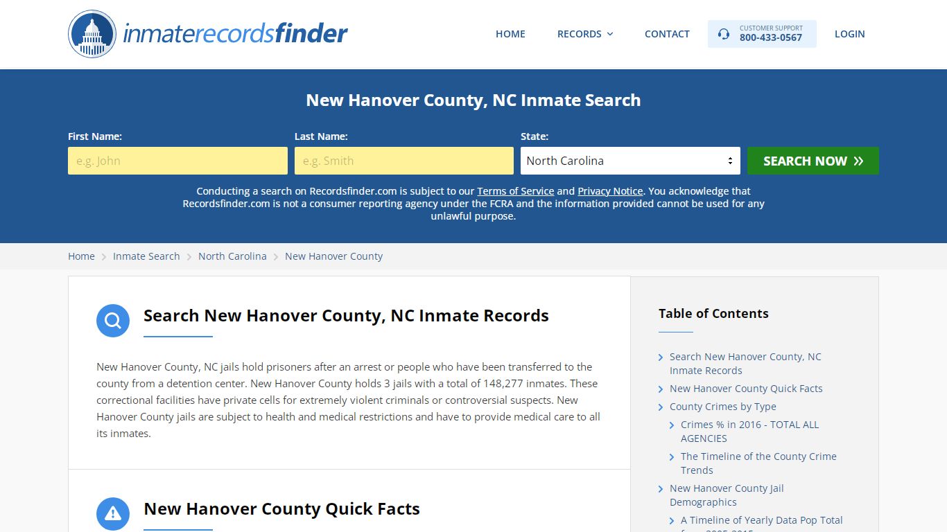 New Hanover County, NC Inmate Lookup & Jail Records Online