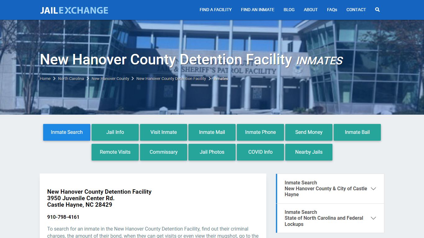 New Hanover County Jail Inmates | Arrests | Mugshots | NC